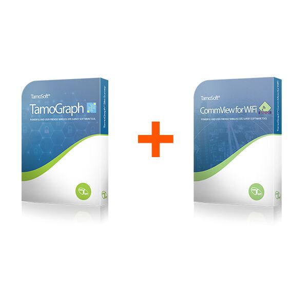 CommView for WiFi & TamoGraph Site Survey Standard 1 Jaar support